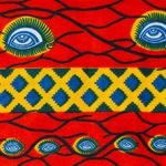Pagne Africain Œil De Ma Rivale - 100% coton 6 yards - Jaune/Rouge – Image 2