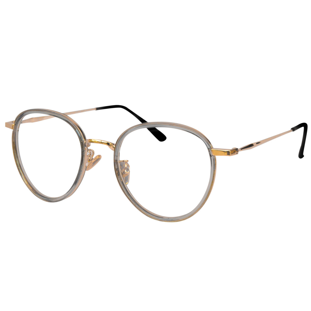 Lunettes de vue 54000 C3 48-21-137 homme femme - Transparent/Or – Image 1