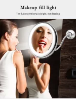 Miroir De Maquillage Rotatif  360 degré 10X Pliable – Image 4