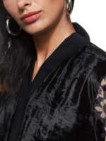 Robe longue Abaya pour femmes - Nukhbaa - Multicolore/Noir – Image 4