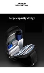 Sac À Bandoulière Etanche USB Antivol Épaule Sling Multifonction – Image 2