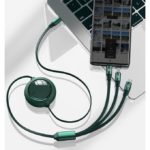 Câble USB Micro Et Type C Miroir Lumineux 3 En1 100W 1,2m (Vert) – Image 4