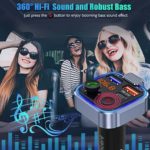 Transmetteur FM Bluetooth, Bluetooth Lecteur MP3 LUMINEUX – Image 5