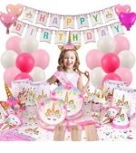 Kit de 56 pièces d'anniversaire Licorne - 6 Enfants – Image 4