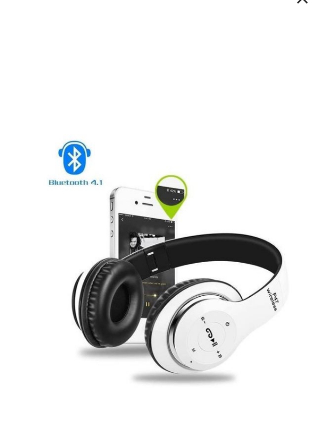 P47 Bluetooth Écouteurs Sans Fil – Blanc Noir1