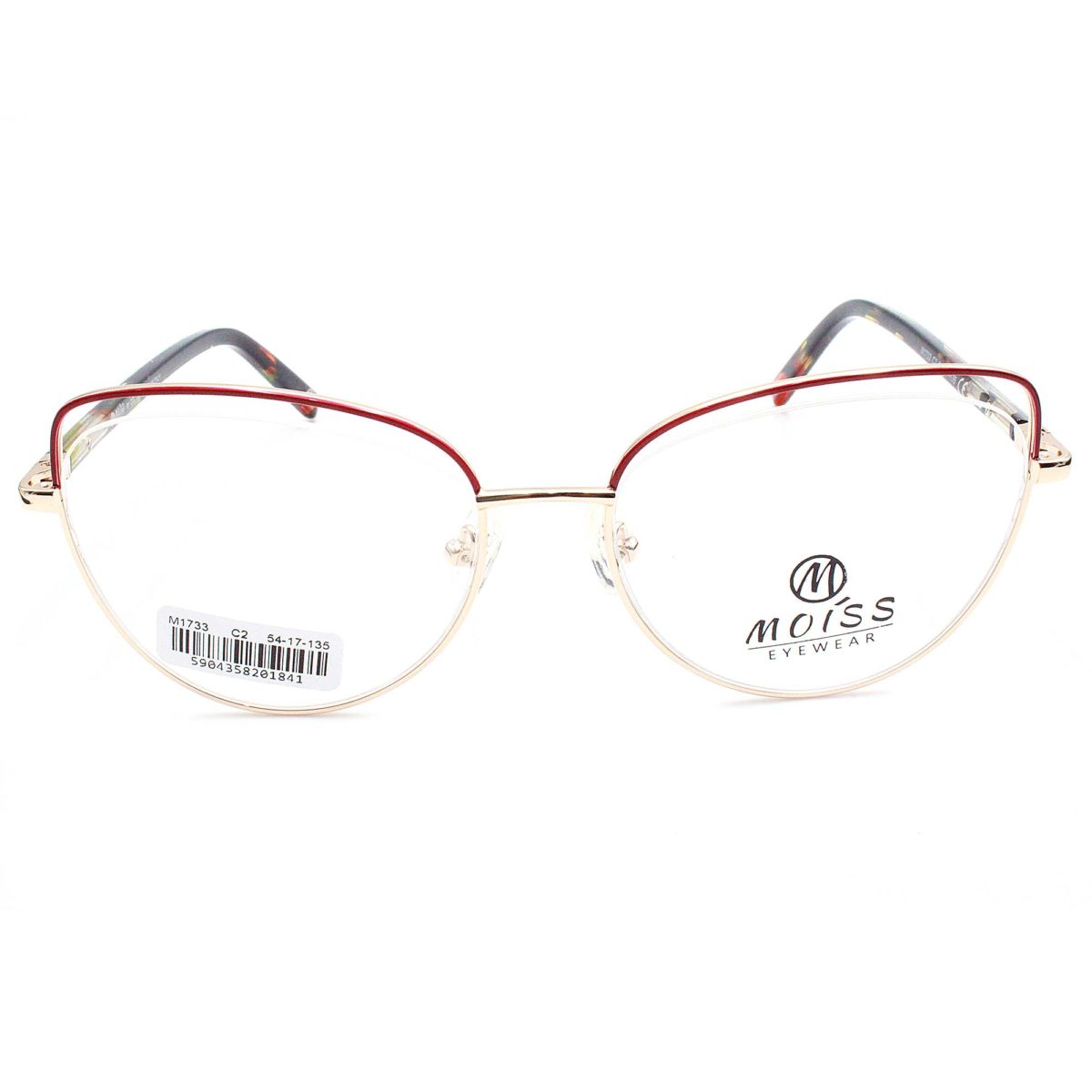 Lunettes de vue M1733 C2 54-17-135 - Rouge/Or – Image 1