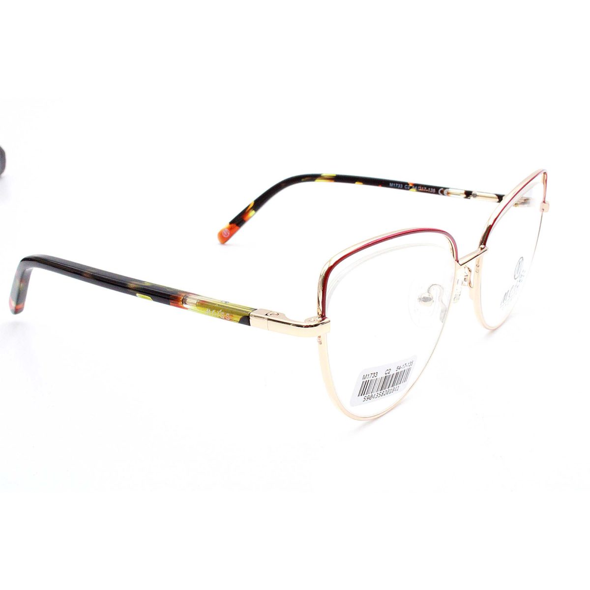 Lunettes de vue M1733 C2 54-17-135 - Rouge/Or – Image 3