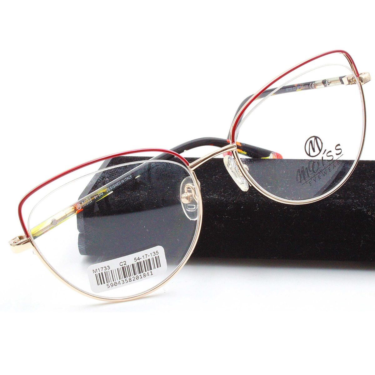 Lunettes de vue M1733 C2 54-17-135 - Rouge/Or – Image 2