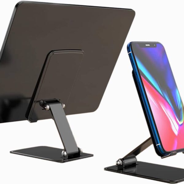 Support de téléphone portable pliable pour le bureau en métal