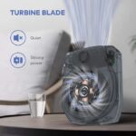 Mini ventilateur portable à clip de taille rechargeable, 5000 mAh, 20 heures, 3 vitesses – Image 5