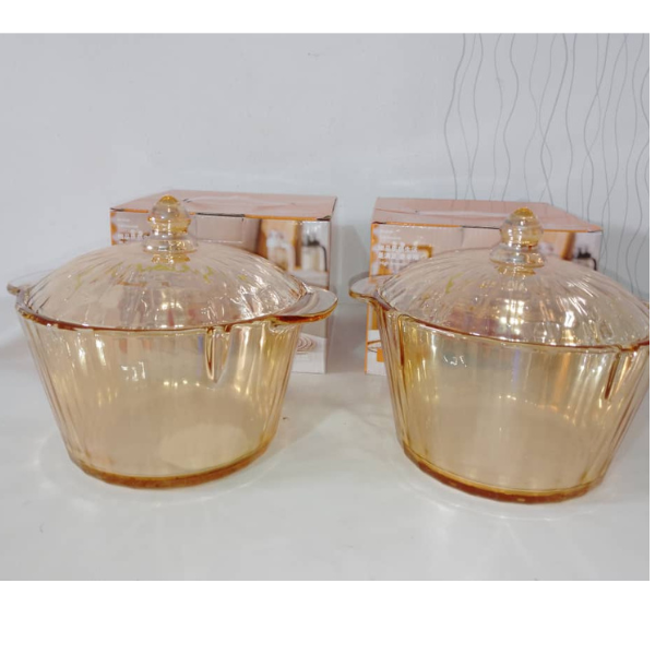 Lot de 2 soupières en verre