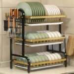 Égouttoir de rangement à vaisselle pour cuisine à 3 Niveaux – Image 3