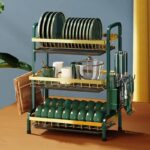 Égouttoir de rangement à vaisselle pour cuisine à 3 Niveaux – Image 2
