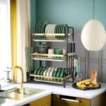Égouttoir de rangement à vaisselle pour cuisine à 3 Niveaux – Image 4