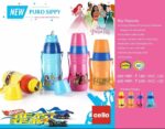 Gourde scolaire isotherme jaune blanc – Image 3