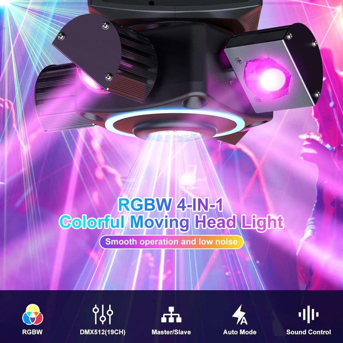 Projecteur Jeu De Lumière 4 Bras – Image 5