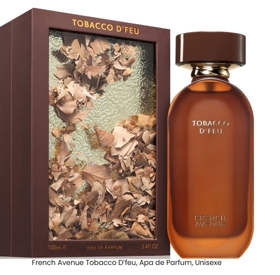 FRENCH AVENUE Tobacco D’feu, Eau de Parfum, Unisexe 100ml Longue Durée