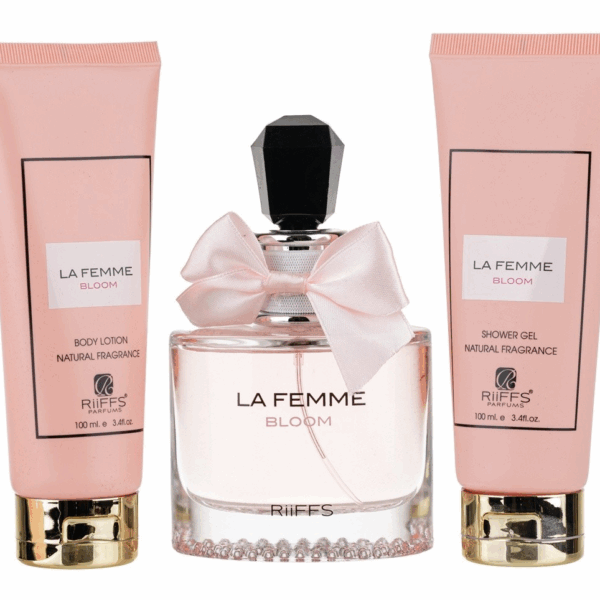Riiffs La Femme Bloom, Riiffs, Coffret Femme Cadeau, Eau De Parfum 100ml + Gel Douche 100ml + Lait Corps 100ml