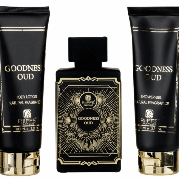 Goodness Oud Black Gift Set, Unisexe, Eau De Parfum 100ml + Gel Douche 100ml + Lotion Pour Le Corps 100ml