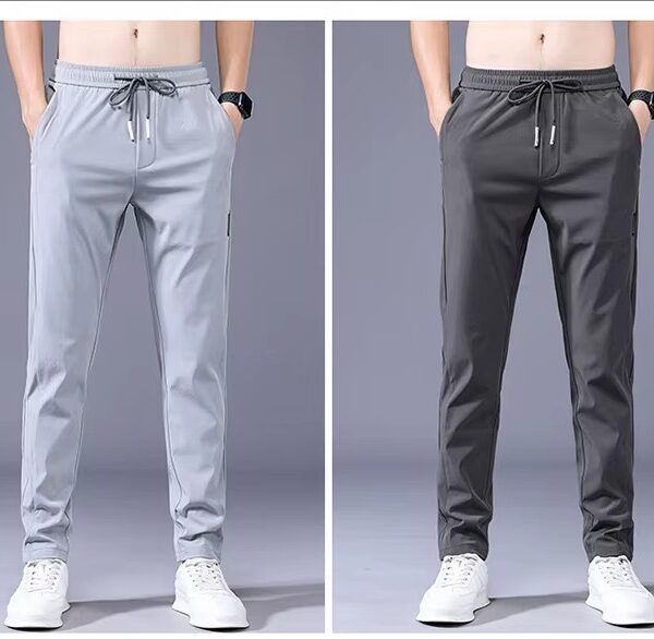 Lot de 2 Pantalons léger stylé pour homme - Gris/Noir