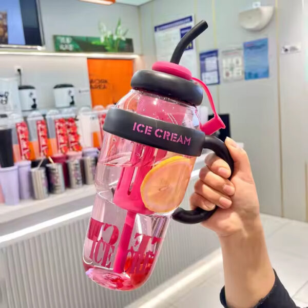 IceTwist Bottle - Gobelet portable réutilisable transparent