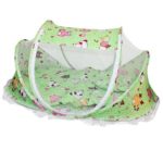 Lit pliant avec moustiquaire pour bébé - Vert – Image 2