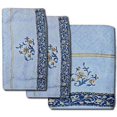 Kit De 3 Serviettes Pour Bebe Bleu Kevajo
