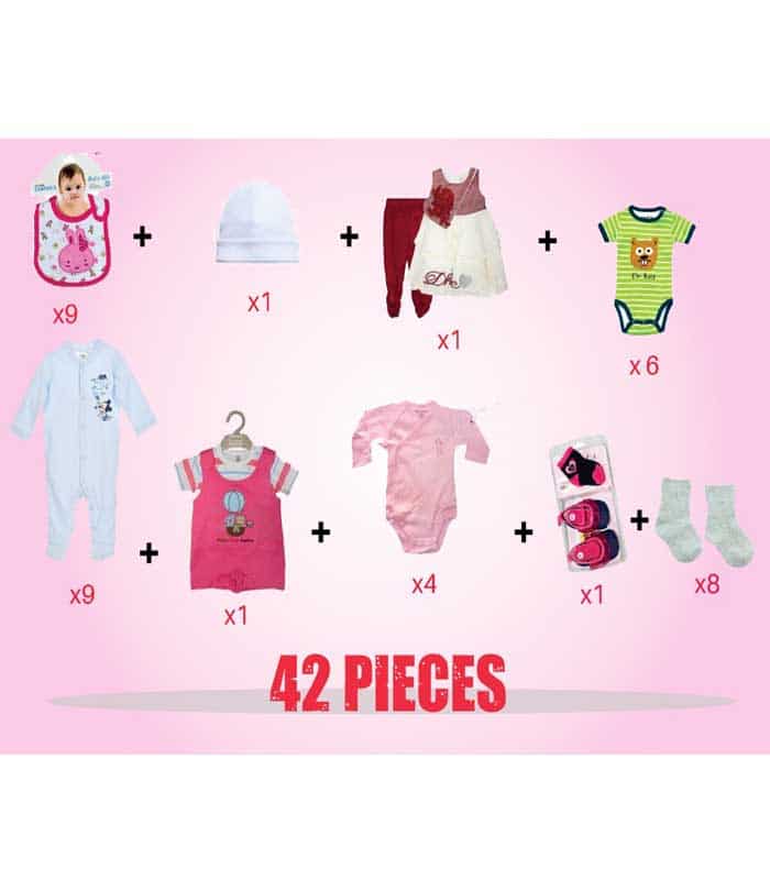 Kit de 42 pièces pour habiller bébé fille – Image 1
