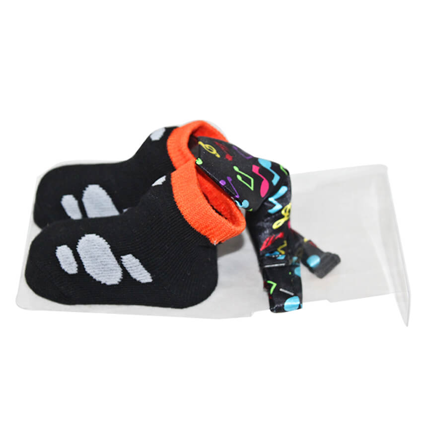 Ensemble Chaussettes Et Cravate Bebe Garcon Multicolore Noir Kevajo