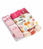 Ensemble Barboteuse ( 3 Barboteuses, 4 Chaussons) - Rose