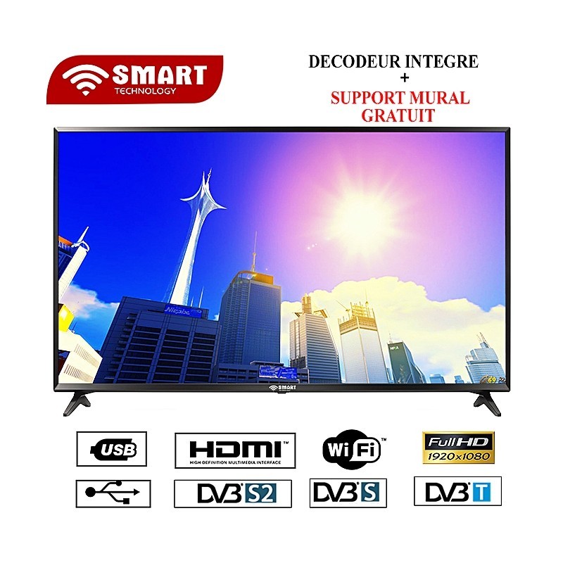 SMART TECHNOLOGY TV LED 32 Pouces - HD - Décodeur Intégré - HDMI