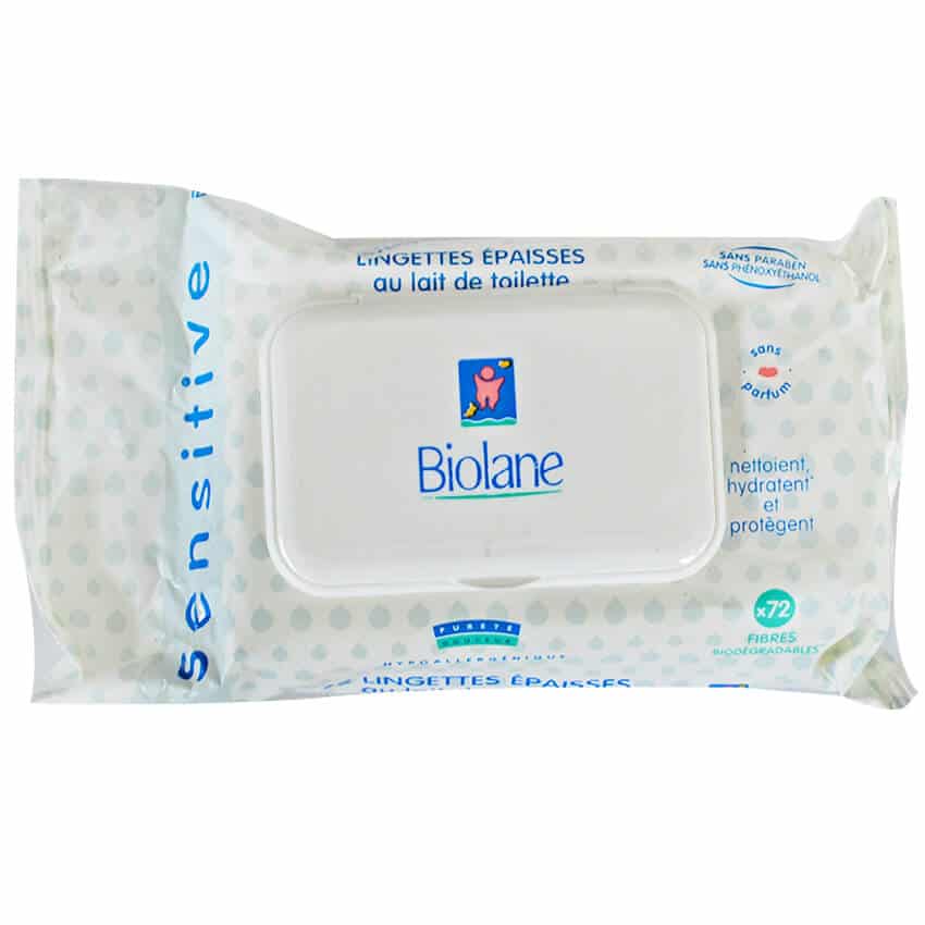Lingettes au lait de toilette Sensitive BIOLANE : Comparateur