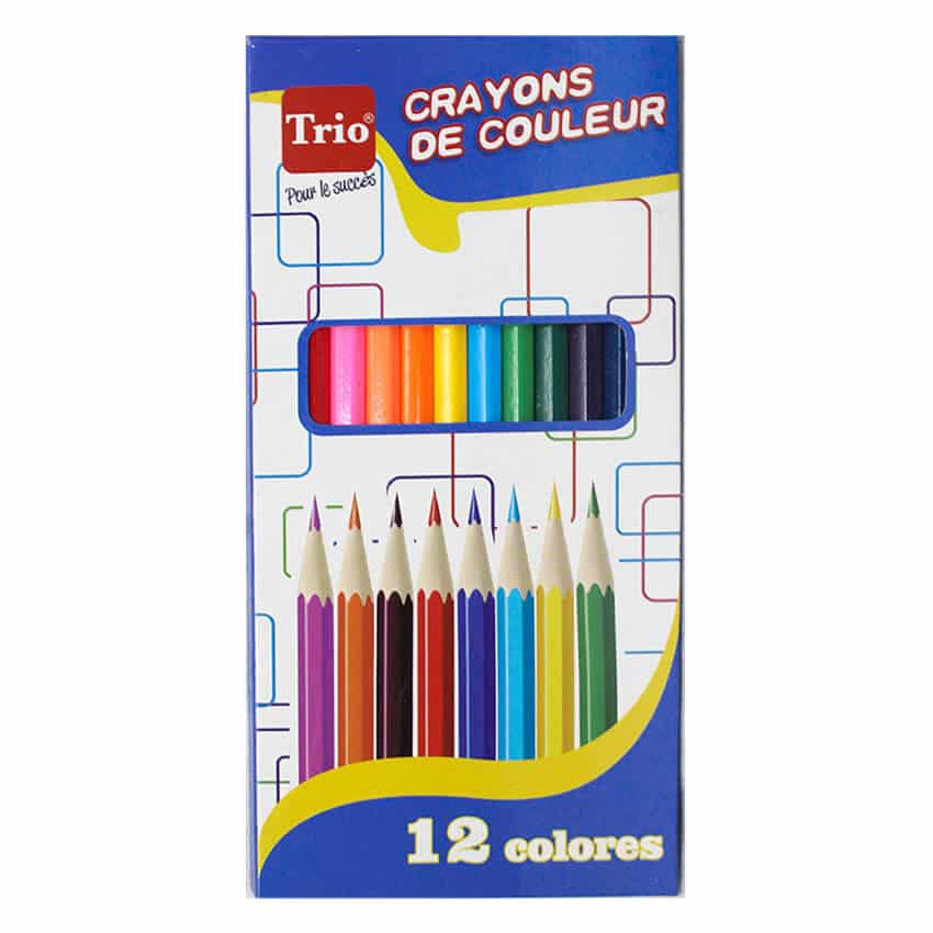 Crayon de couleurs – Paquet de 12 – Kevajo