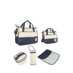 Sac à Langer 5 pièces - Bleu/Beige – Image 2