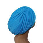Bonnet marocain Lycra Jersey  pour femme - Bleu Ciel – Image 2