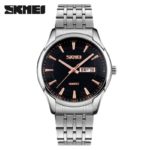 Montre homme à quartz bracelet Acier - Skmei - Gris/Noir