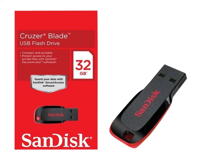 Caractéristiques techniques SanDisk Clé USB Cruzer Blade 32 Go - Foto  Erhardt