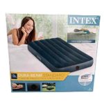 Intex Matelas Gonflable 2 Places + Gonfleur - Multicolore