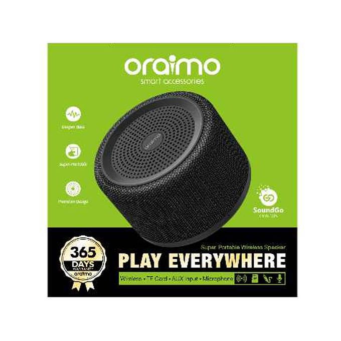 Oraimo Enceinte Bluetooth - SoundGo OBS-33S - Noir – Image 1