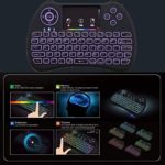 H9 2.4GHz Mini Clavier sans Fil rétro-éclairé avec Souris Touchpad (QWERTY) – Image 3