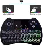 H9 2.4GHz Mini Clavier sans Fil rétro-éclairé avec Souris Touchpad (QWERTY) – Image 2
