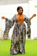 Robe longue en Tissu