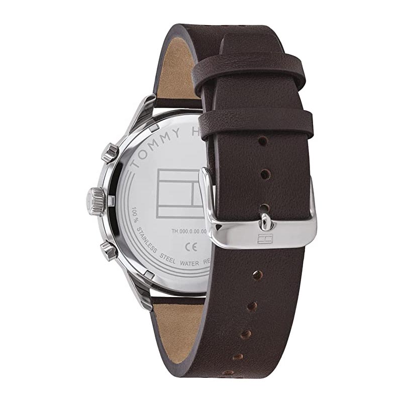 Tommy Hilfiger Chase Montre à quartz pour homme avec affichage analogique et bracelet en cuir – Image 3