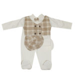 Kit de naissance 5 pièces pour nouveau-né - Blanc/Kaki