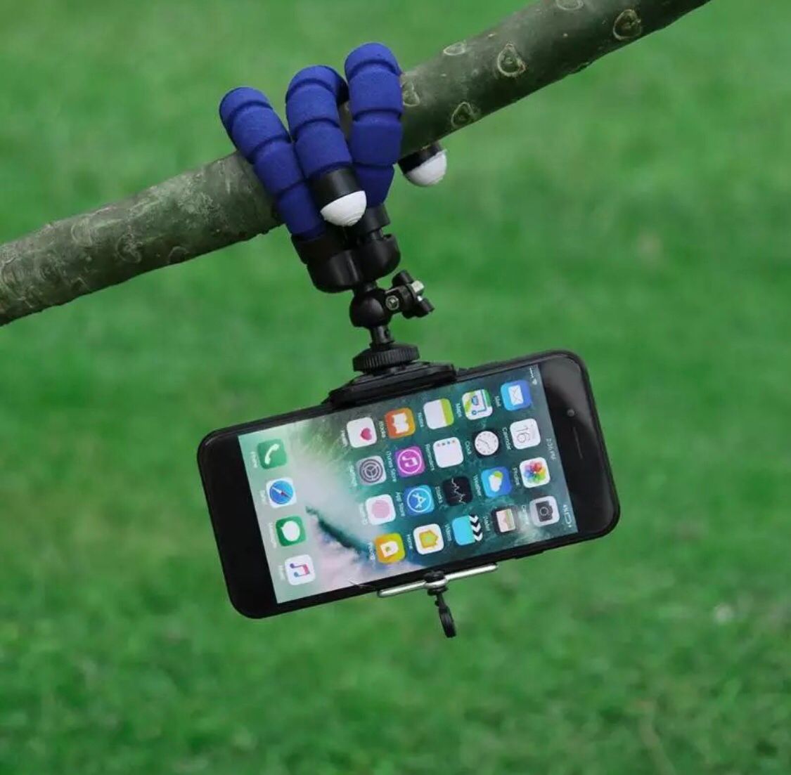 Trépied flexible pour téléphone - Bleu – Image 1