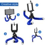 Trépied flexible pour téléphone - Bleu – Image 2