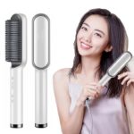 Brosse à lisser les cheveux électrique avec peigne intégré – Image 2