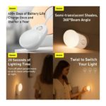 Baseus – Lampe LED à Induction Avec Capteur De Mouvement – Image 3