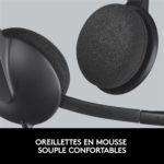 Logitech H110 Casque Filaire, Ecouteurs Stéréo PC/Mac/Portable - Noir – Image 4