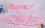 Berceau Bébé Portable Tente Avec Moustiquaire - Pliable - Sans le Matelas - Rose – Image 5